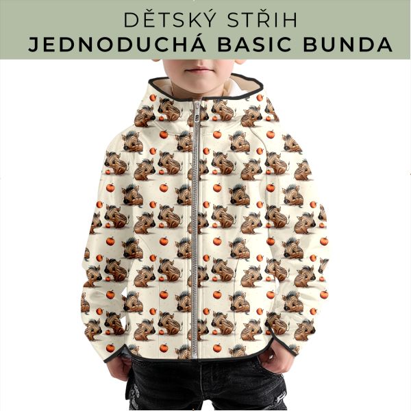 Dětský střih - jednoduchá dětská BASIC  bunda