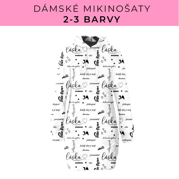 DÁMSKÝ střih - Mikinošaty 2-3 barvy