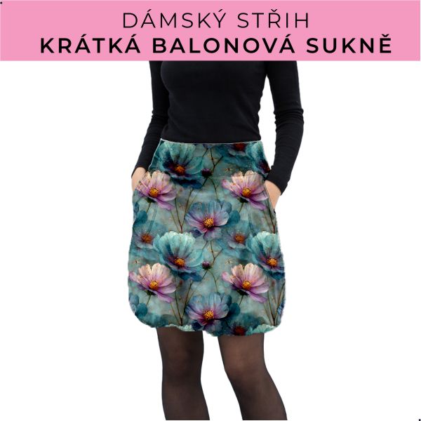 Dámský střih - balonová krátká sukně