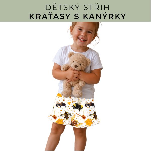 Dětský střih - Kraťásky s kanýrkem