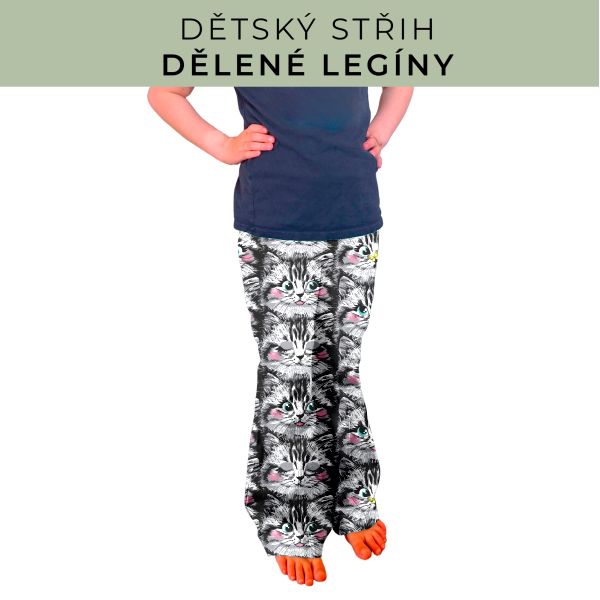 Dětský střih - Dělené legíny