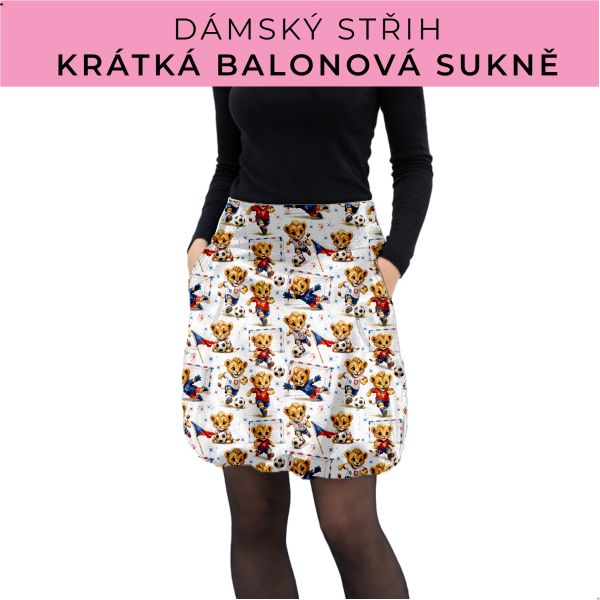 Dámský střih - balonová krátká sukně