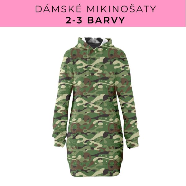 DÁMSKÝ střih - Mikinošaty 2-3 barvy