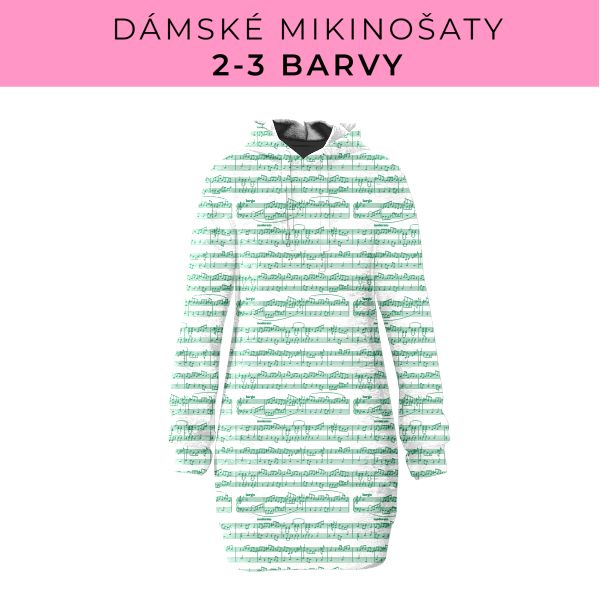 DÁMSKÝ střih - Mikinošaty 2-3 barvy
