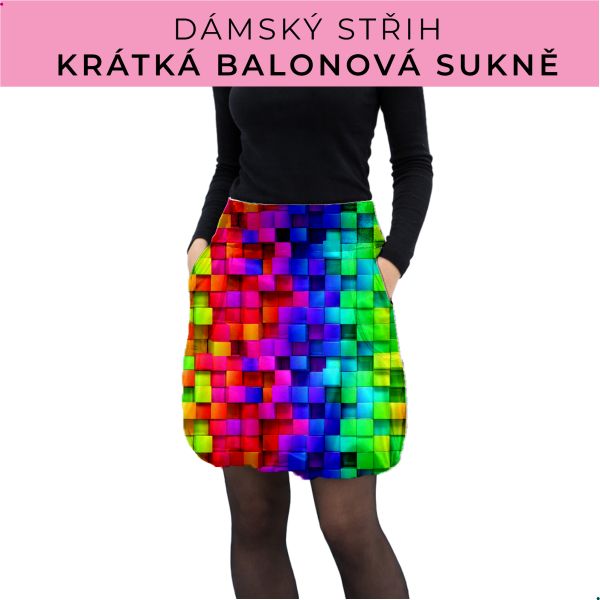 Dámský střih - balonová krátká sukně