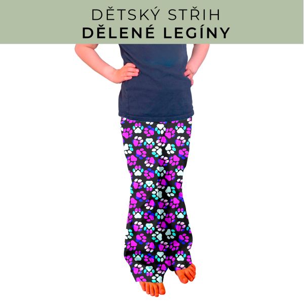 Dětský střih - Dělené legíny