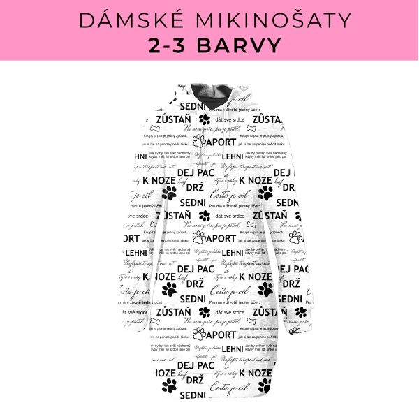 DÁMSKÝ střih - Mikinošaty 2-3 barvy