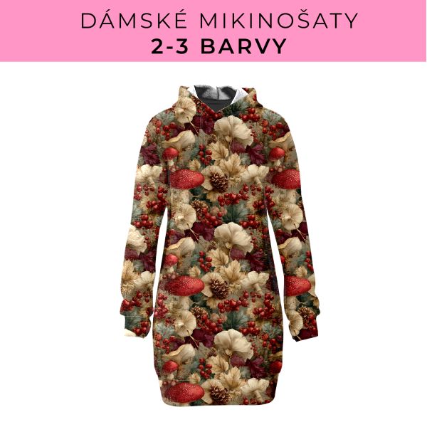 DÁMSKÝ střih - Mikinošaty 2-3 barvy