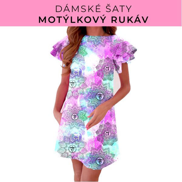 DÁMSKÝ střih - šaty s motýlkovým rukávem