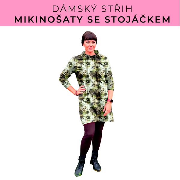 Dámský střih - mikinové šaty se stojáčkem