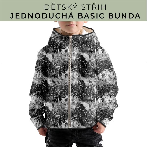 Dětský střih - jednoduchá dětská BASIC  bunda