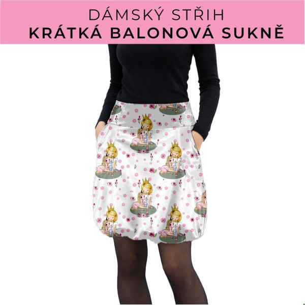 Dámský střih - balonová krátká sukně