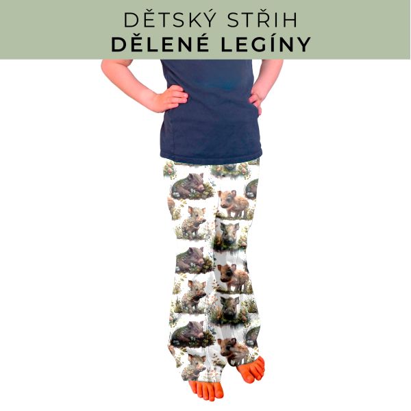 Dětský střih - Dělené legíny