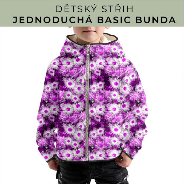 Dětský střih - jednoduchá dětská BASIC  bunda