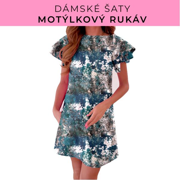 DÁMSKÝ střih - šaty s motýlkovým rukávem
