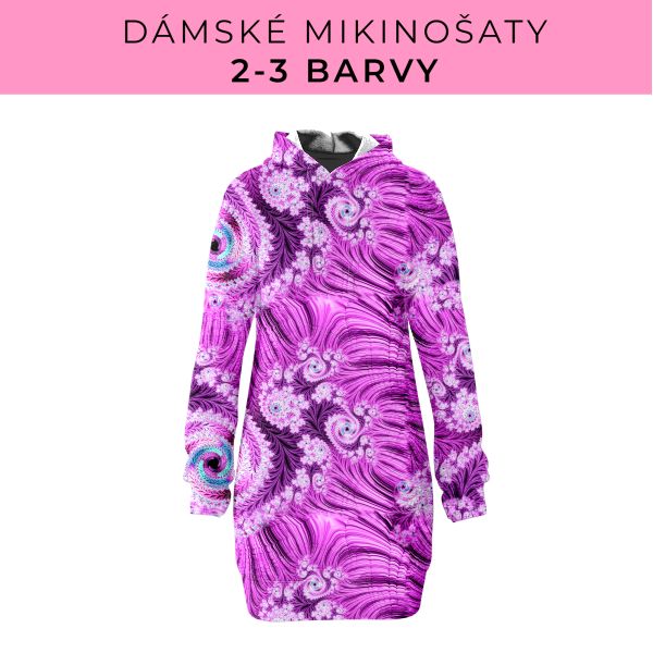 DÁMSKÝ střih - Mikinošaty 2-3 barvy