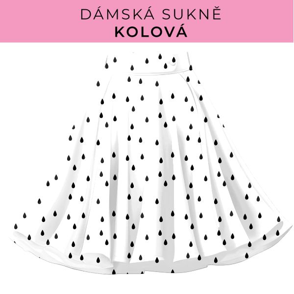 DÁMSKÝ střih - Kolová sukně
