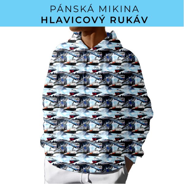PÁNSKÝ střih - mikina s kapucí