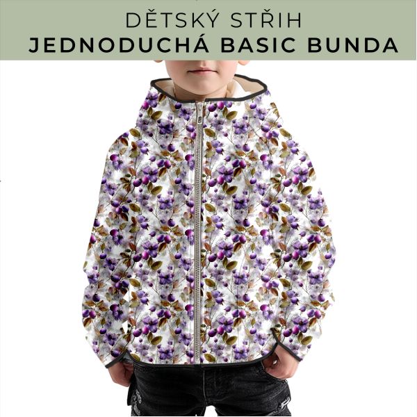 Dětský střih - jednoduchá dětská BASIC  bunda