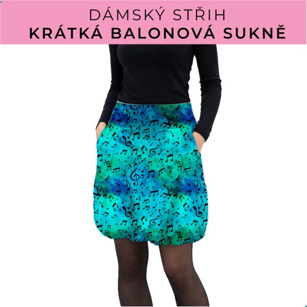Dámský střih - balonová krátká sukně