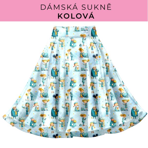 DÁMSKÝ střih - Kolová sukně