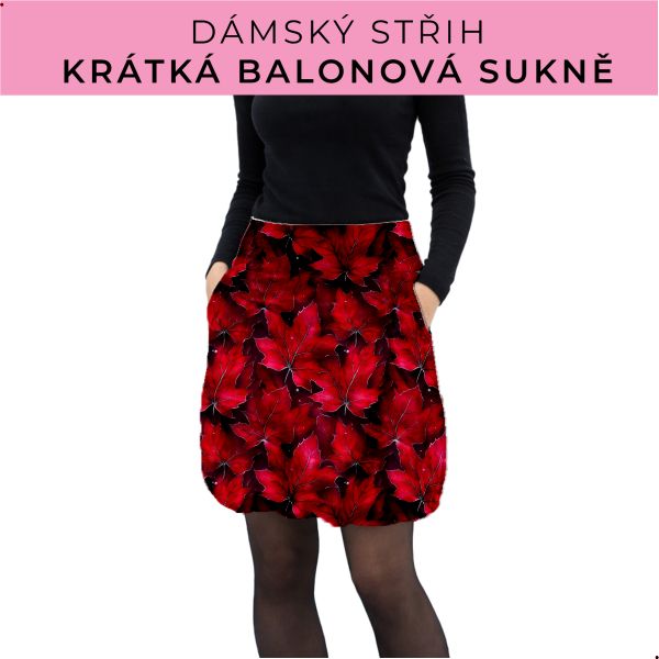 Dámský střih - balonová krátká sukně