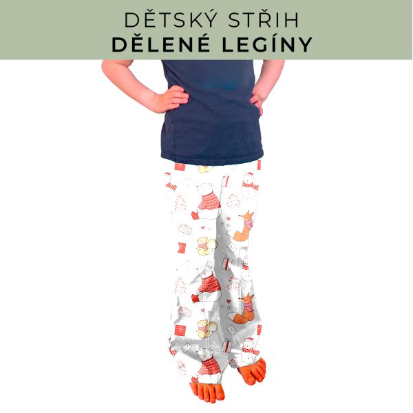 Dětský střih - Dělené legíny