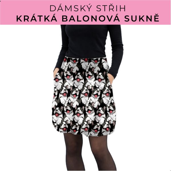 Dámský střih - balonová krátká sukně