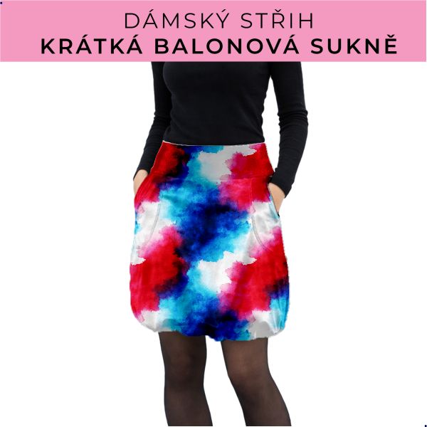 Dámský střih - balonová krátká sukně