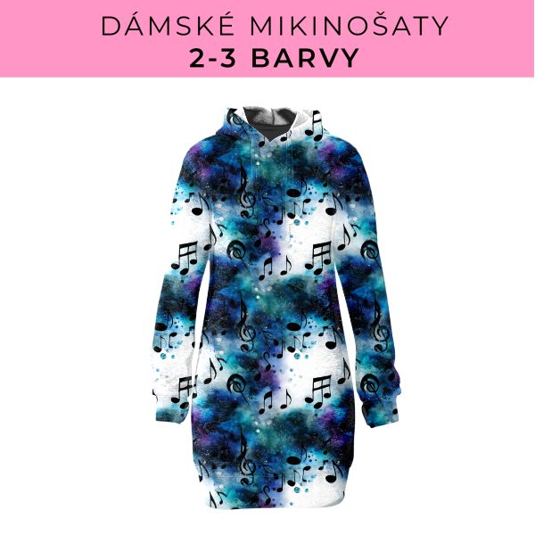 DÁMSKÝ střih - Mikinošaty 2-3 barvy