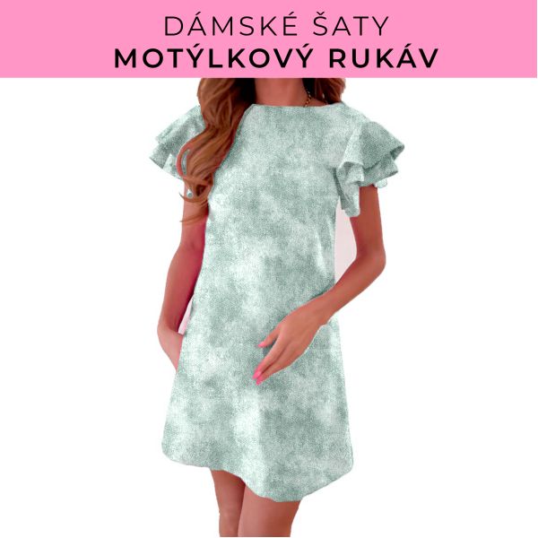 DÁMSKÝ střih - šaty s motýlkovým rukávem