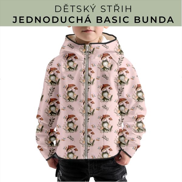 Dětský střih - jednoduchá dětská BASIC  bunda