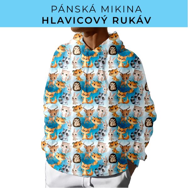 PÁNSKÝ střih - mikina s kapucí