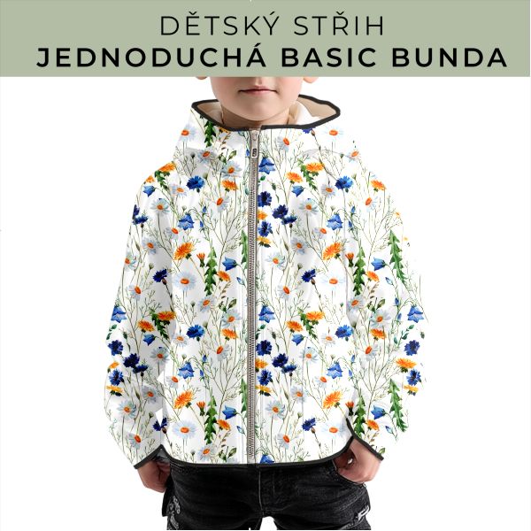 Dětský střih - jednoduchá dětská BASIC  bunda