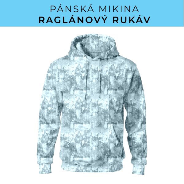 PÁNSKÝ střih - mikina raglan ZÁKLADNÍ s kapucí