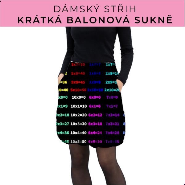 Dámský střih - balonová krátká sukně