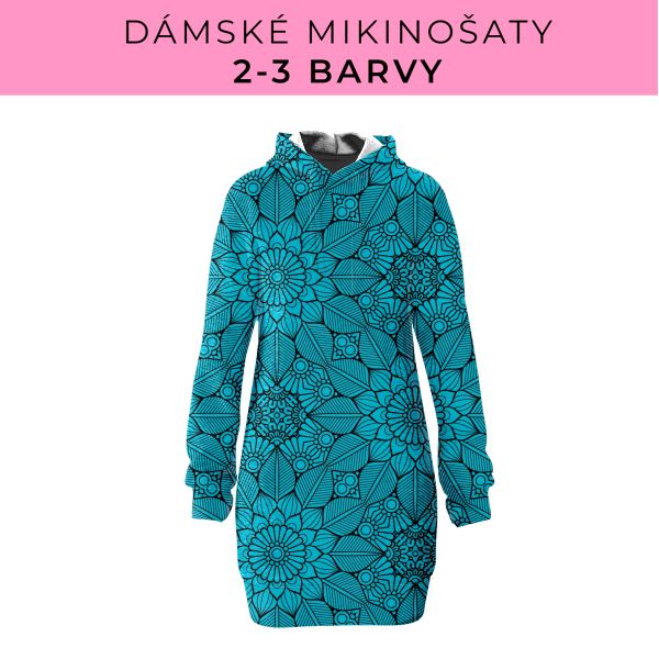 DÁMSKÝ střih - Mikinošaty 2-3 barvy