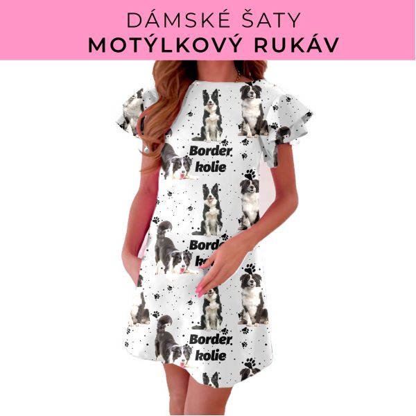 DÁMSKÝ střih - šaty s motýlkovým rukávem