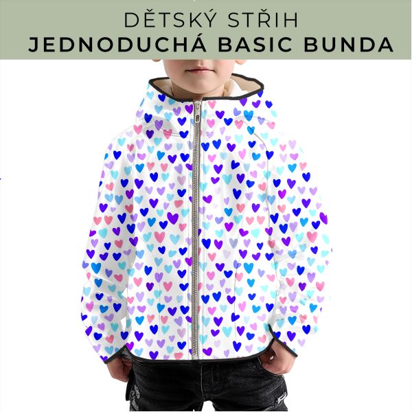 Dětský střih - jednoduchá dětská BASIC  bunda