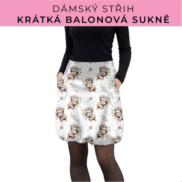 Dámský střih - balonová krátká sukně