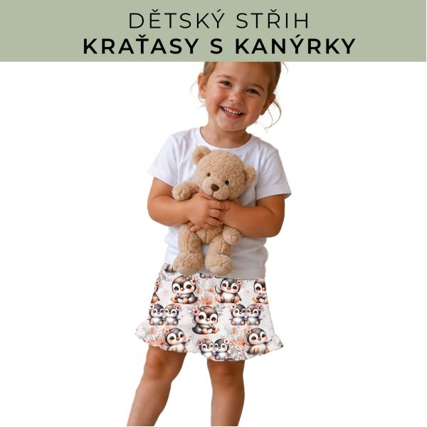 Dětský střih - Kraťásky s kanýrkem