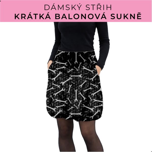 Dámský střih - balonová krátká sukně