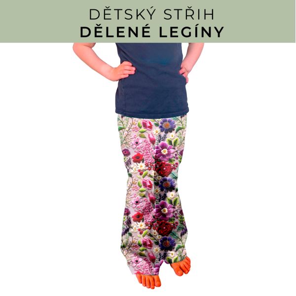 Dětský střih - Dělené legíny