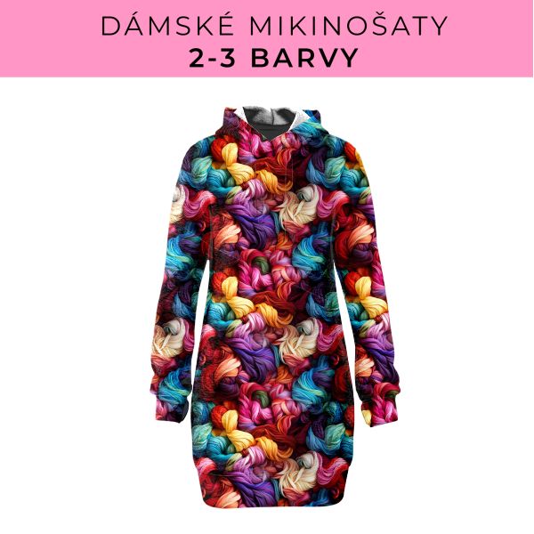 DÁMSKÝ střih - Mikinošaty 2-3 barvy