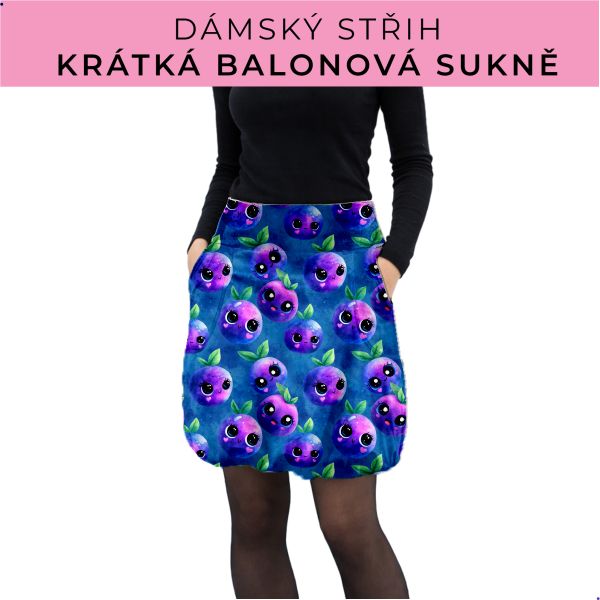 Dámský střih - balonová krátká sukně