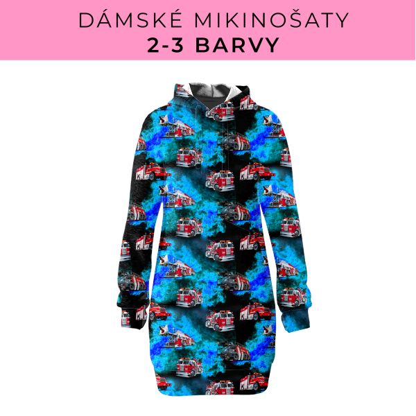 DÁMSKÝ střih - Mikinošaty 2-3 barvy