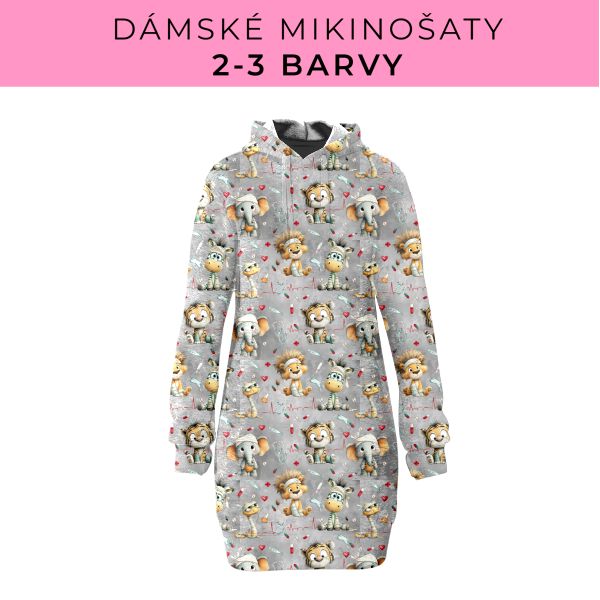 DÁMSKÝ střih - Mikinošaty 2-3 barvy
