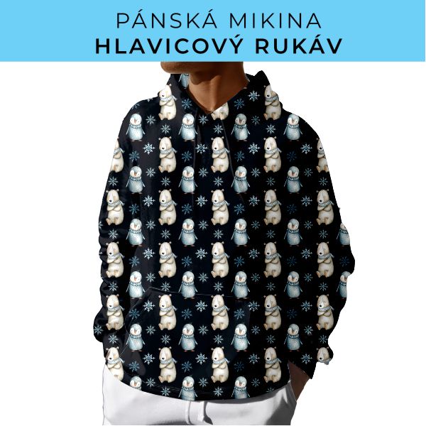 PÁNSKÝ střih - mikina s kapucí