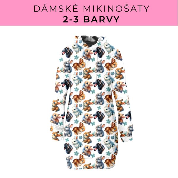 DÁMSKÝ střih - Mikinošaty 2-3 barvy