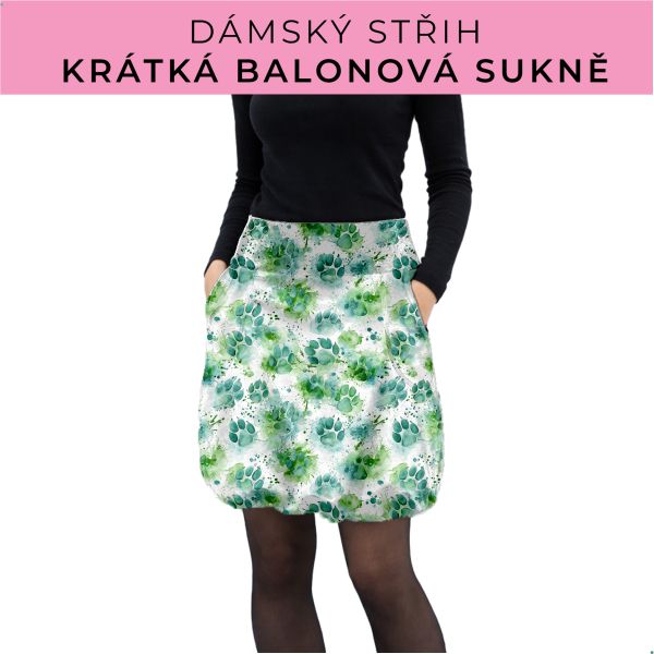Dámský střih - balonová krátká sukně